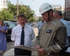 Анатолий Локоть провел выездное совещание на участке реконструкции 55-летней теплотрассы на улице Чаплыгина 