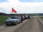 Автопробег Новосибирского обкома КПРФ-2016 въехал в Болотнинский район