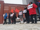 Комсомольцы Новосибирска провели пикет в поддержку кандидата в президента Николая Харитонова в центре города