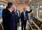 Анатолий Локоть проехался в новом пятивагонном поезде новосибирского метро