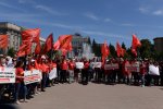 Молодые коммунисты провели в центре Новосибирска митинг против повышения пенсионного возраста
